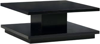 black square pedestal coffee table