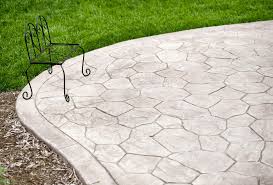 White Cement Look With Stamped Concrete
