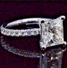 Details About 2 80 Ct Princess Cut Diamond Eternity Engagement Ring H Vs2 Egl Usa New 14k Wg