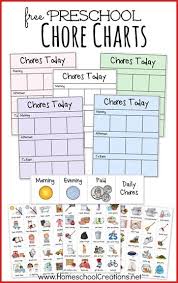 Free Preschool Chore Chart System Chore Chart Kids
