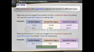 Learn English Online Degrees Of Comparison