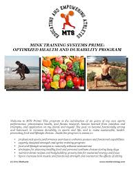 mink training systems prime optimized
