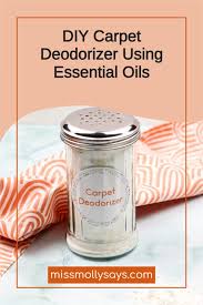 diy carpet deodorizer using essential