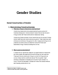 The Social Construction of Gender and Sexuality