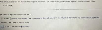 Answered Write An Equation Of The Line