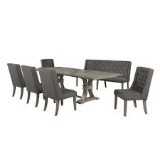 Rustic Gray Dining Table Set