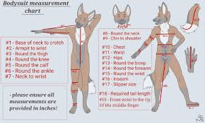 Fursuit Full Body Measurement Chart By Noblewolf Fur