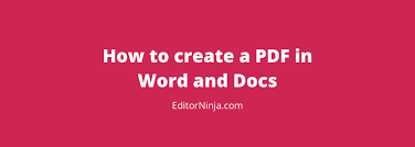 pdf in microsoft word and google docs