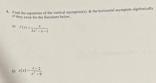 Equations Of The Vertical Asymptote