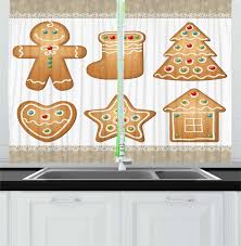gingerbread man kitchen curtains 2