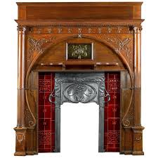 Art Nouveau Fireplace Mantel