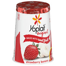 yoplait yogurt low fat strawberry banana