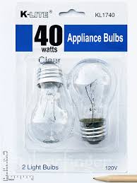 2 Pk Appliance Light Bulb Refrigerator Freezer Oven Microwave Fridge Fan A15 40w Ebay