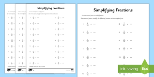 Simplifying Fractions Ks2 Primary Resource Twinkl
