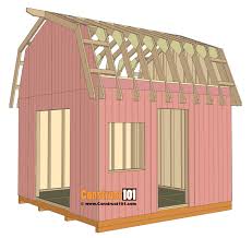 12x12 barn shed plans with overhang