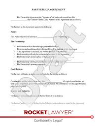 free partnership agreement make sign