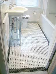 bathroom reno with basketweave floor