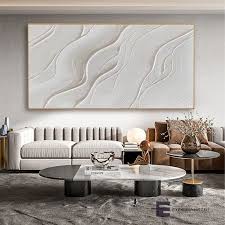 White Painting Horizontal Wall Decor