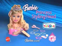 barbie princess styling head commercial
