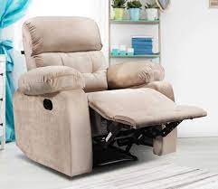 1 seater manual recliner chair beige
