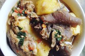 foodnify goat meat in yam pepper soup