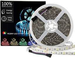 Amazon Com Supernight Led Light Strip Waterproof Rgbw Rgb Warm White 16 4ft 5m Smd 5050 Mixed Color Changing 300 Leds Flexible Rope Lights For Party Bedroom Home Car Boat Tv Decoration Home Improvement