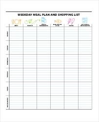 weekly meal planner 10 free pdf psd