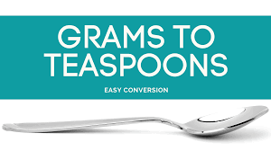 2 grams to teaspoons easy conversion