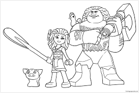 Download more than 50 moana coloring pages! Lego Maui And Moana Coloring Pages Cartoons Coloring Pages Coloring Pages For Kids And Adults