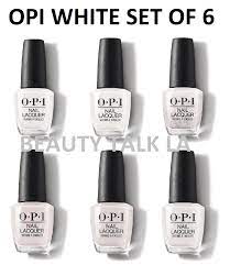 opi nail polish lacquer white set