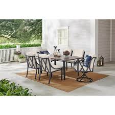 Black Steel Outdoor Patio Dining Set