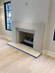 Simple Clean Lines Of Fireplace Mantel