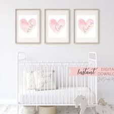 Pink Nursery Wall Decor For Baby Girl