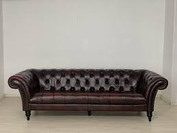chesterfield sofa aus leder bei pamono