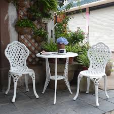 Dining chairs bar stools & chairs armchairs & chaises café chairs desk chairs chair pads stools & benches high chairs dining sets children's chairs. 1 Table 2 Chairs All Weather Patio Furniture Garden Chair And Table Cast Aluminum Bistro Set With Umbrella Hole Garden Furniture Sets Aliexpress