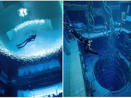 Swimming pools are great outdoor features for apartments in dubai. Look Dubai Launches The World S Deepest Pool And Sheikh Hamdan Shares A Sneak Peek Video Going Out Gulf News