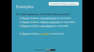 Conditional Sentences Forming If Then Statements In Spanish