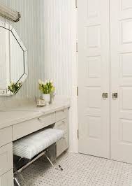 Light Gray Bi Fold Master Bath Doors