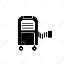 The portable air conditioner also takes the warm air and excess moisture and pushes it through a hose and out the window. Vector Illustration Of Portable Air Conditioner Flat Icon Of Royalty Free Cliparts Vectors And Stock Illustration Image 109733102