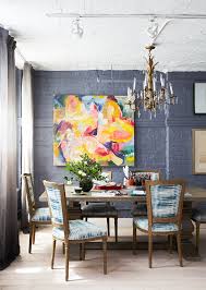 Dining room with blue wallpaper. 17 Distinctive Ways To Decorate With Blue Walls In Every Shade Better Homes Gardens