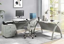 curve grey computer desk pc201