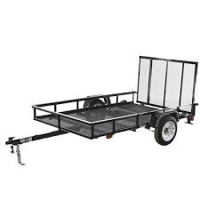 5 Ft X 8 Ft Wire Mesh Utility Trailer With Ramp Gate