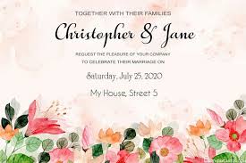 wedding invitation cards with flowers