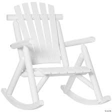 outsunny wooden rustic rocking chair