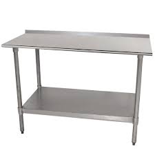 Commercial stainless steel kitchen work bench catering table shelf backsplash. Pin On Back Porch Mom