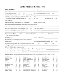 Free 11 Sample Medical History Forms In Pdf Doc