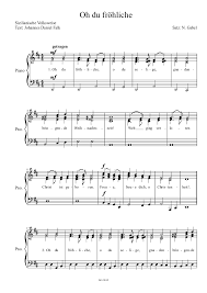 5 / 5 5 мнений. Oh Du Frohliche Sheet Music For Piano Solo Musescore Com