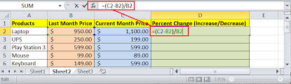 how to calculate percene in excel