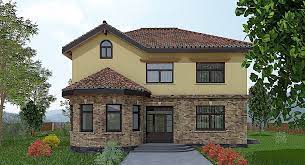 Brick House Plan With A Garage