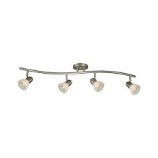 Galaxy Lighting Luna 4 Light 34 In Brushed Nickel Standard Track Bar Fixed Track Light Kit In The Fixed Track Lighting Kits Department At Lowes Com